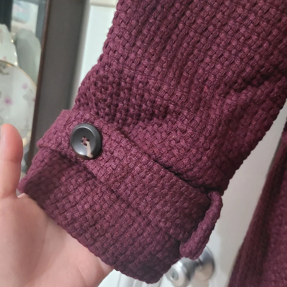 Madden Girl Women's Hooded Toogle Coat with Faux Fur Trim Size 3X Merlot NWT - Picture 5 of 13